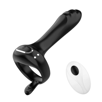 Remote Controlled Vibrators For Couples / Men's Silicone Cock Ring / Black Male Masturbator - EVE's SECRETS